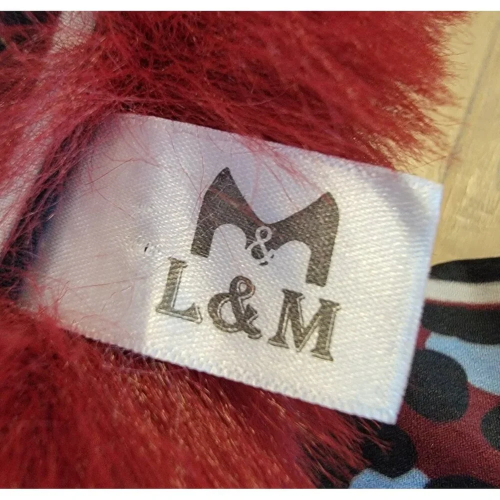 L&M Faux Fur Neck Warmer And‎ Animal Print Scarf